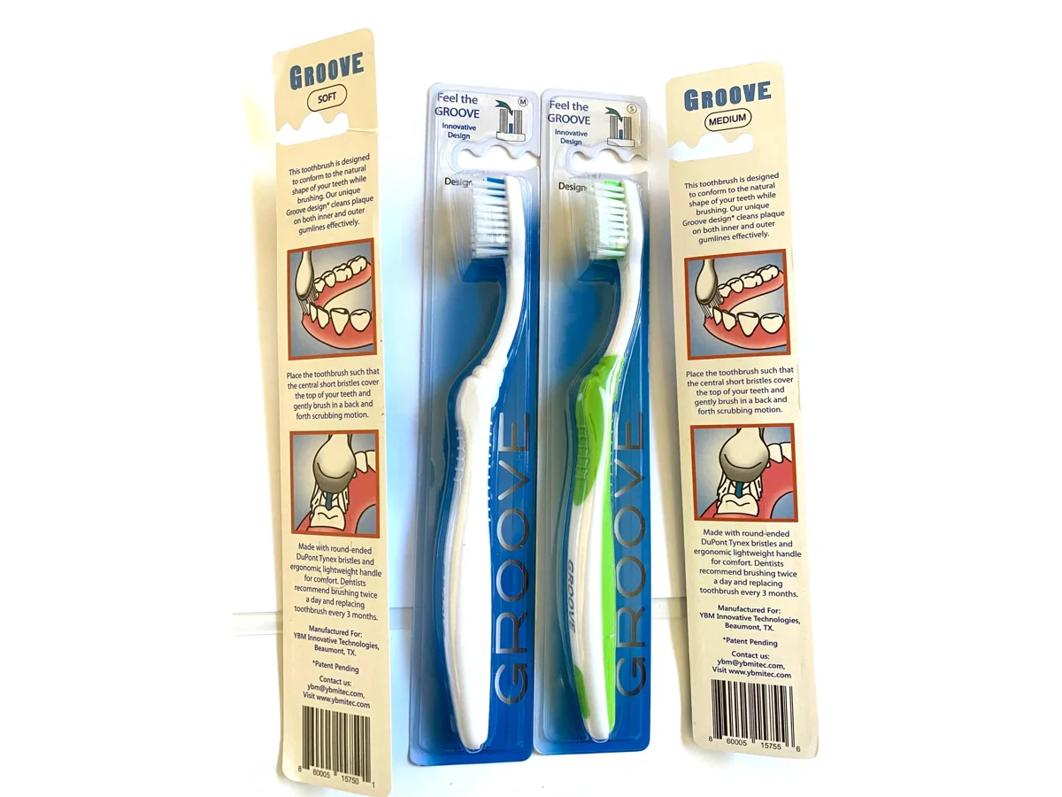 Groove Toothbrush Single pack, Blue, Pink, White or Green